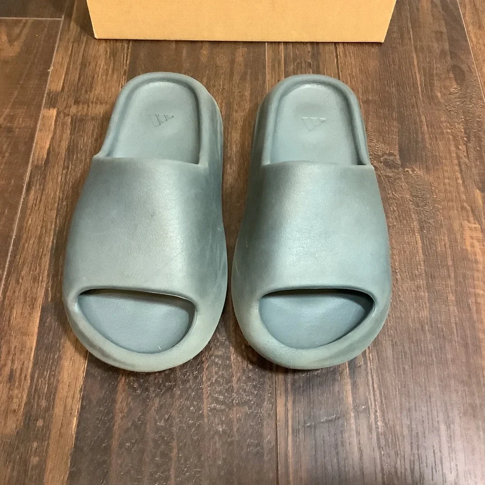 Adidas Yeezy Slide Salt ID2349 Grey Blue EVA Foam Sandals Mens 5 Womens 6